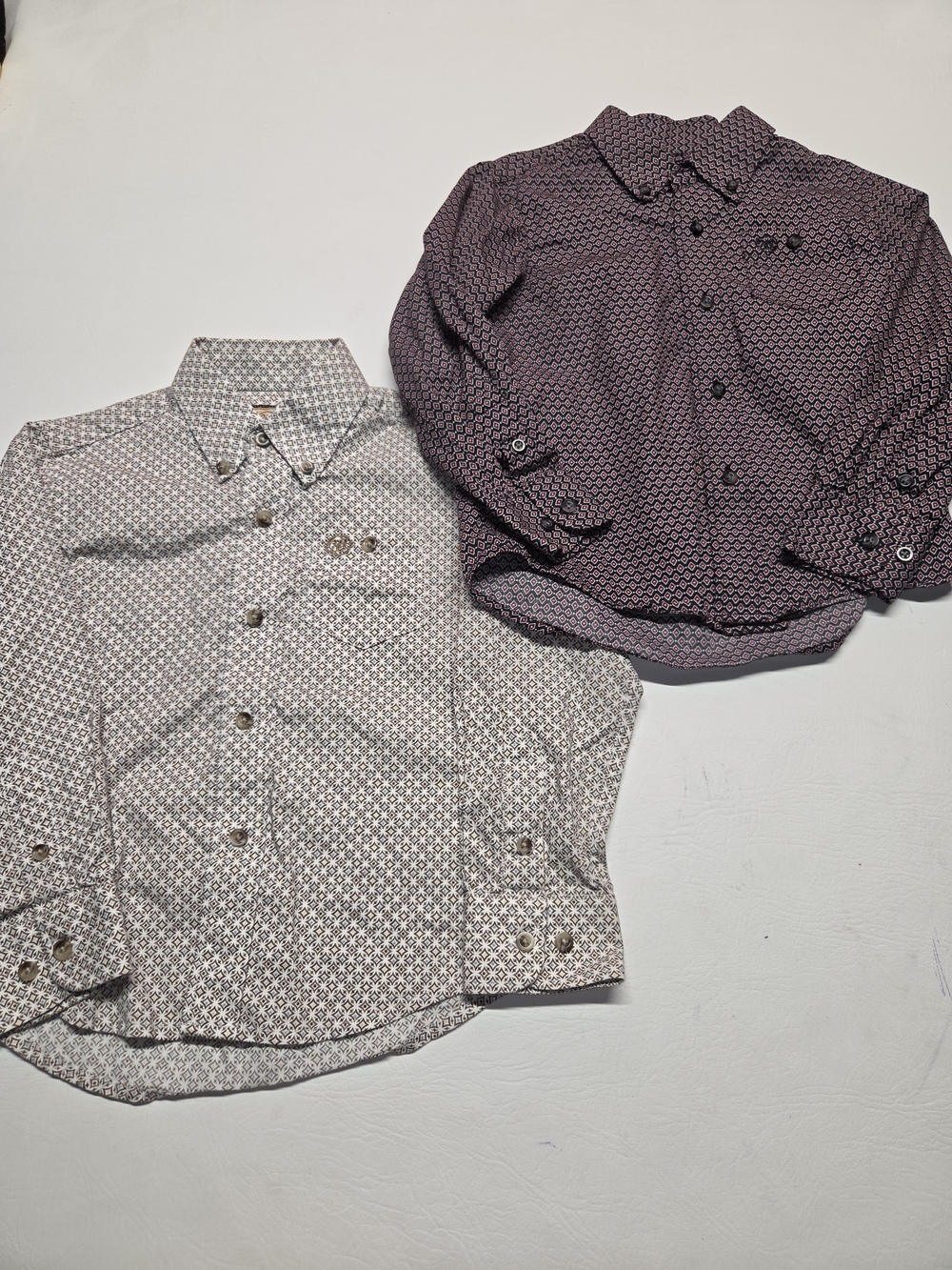 Wrangler Boys' Long Sleeve Button Down Shirts Set of 2 XS Great condition Wester